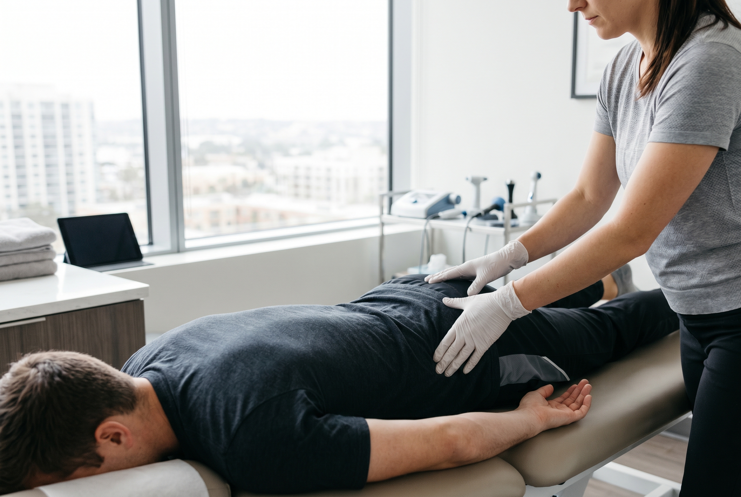 Functional rehabilitation visit for bulging disc treatment without surgery in San Diego