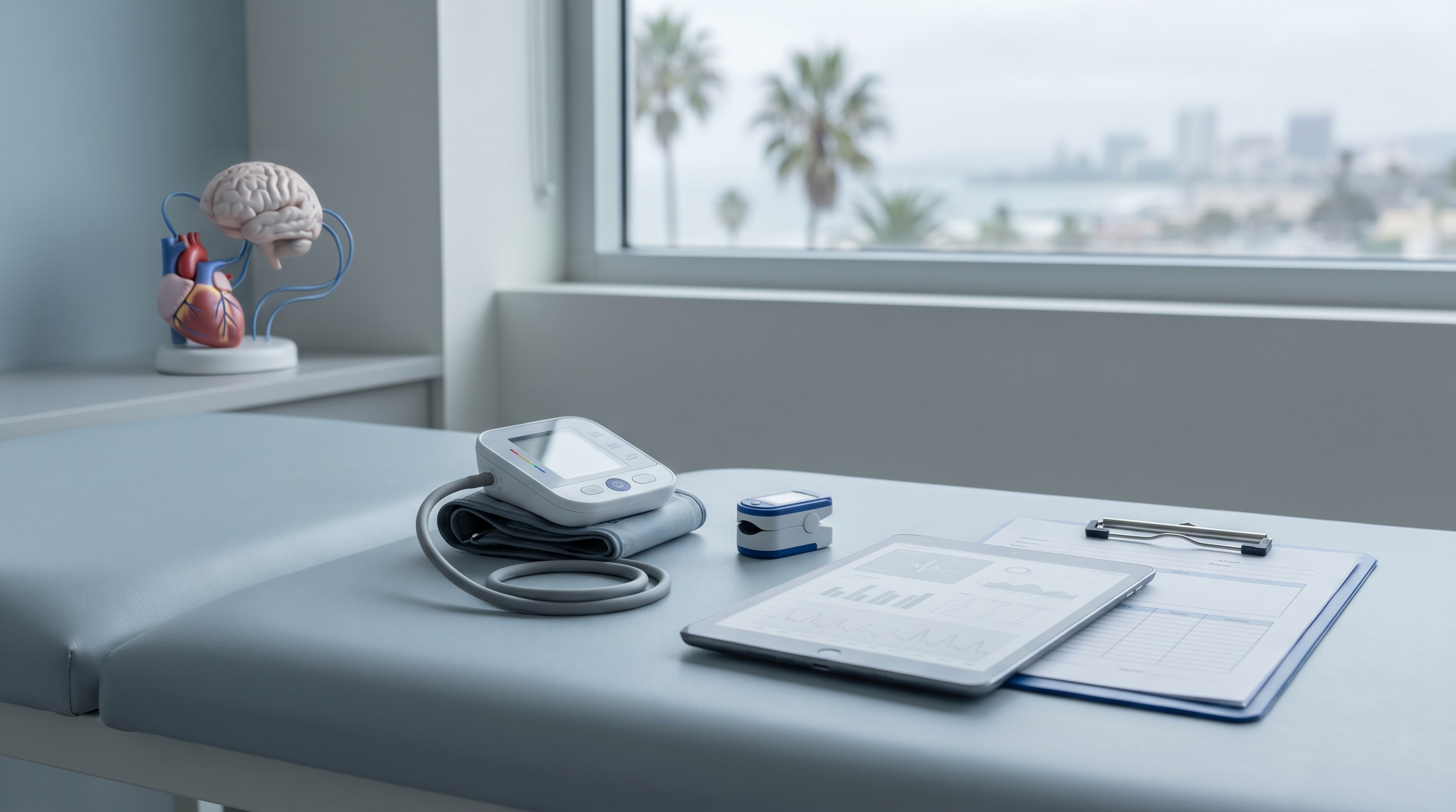 Clinical autonomic evaluation setup for dysautonomia symptoms in San Diego