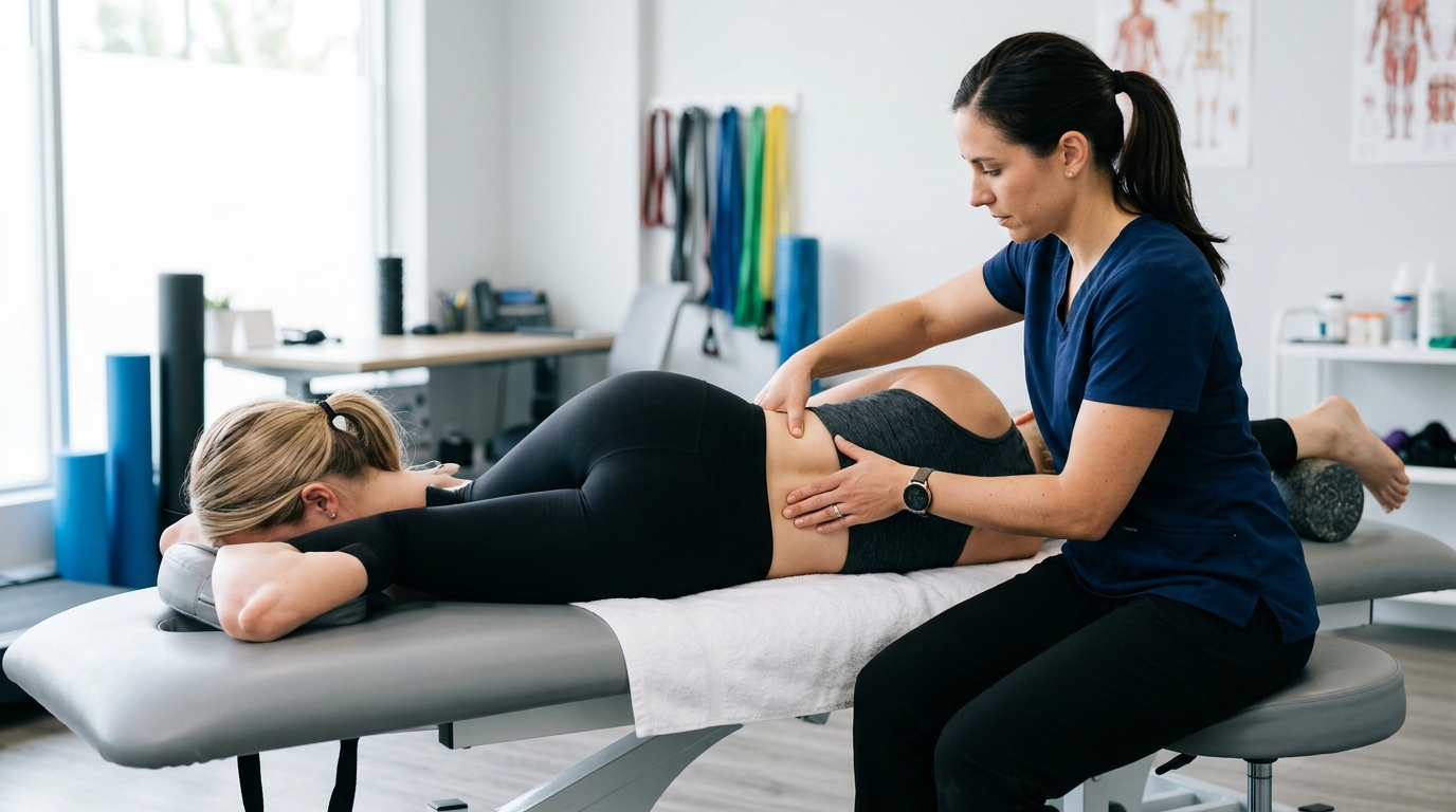 Clinical spine evaluation concept for bulging disc symptoms in San Diego