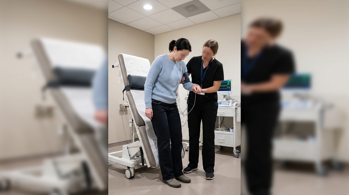 Clinical autonomic evaluation setup for fainting when standing symptoms in San Diego