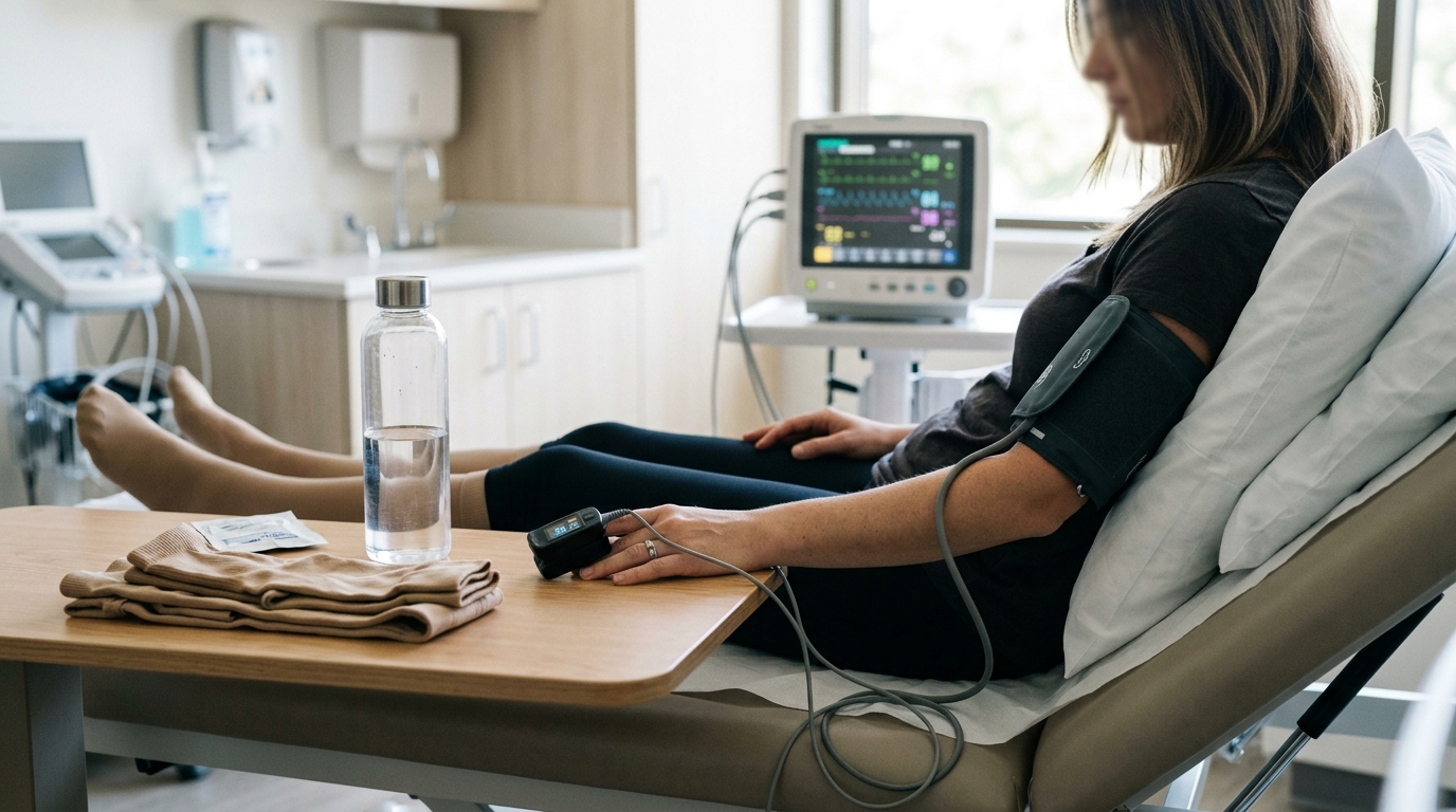 Clinical autonomic evaluation setting representing fatigue and tachycardia after COVID