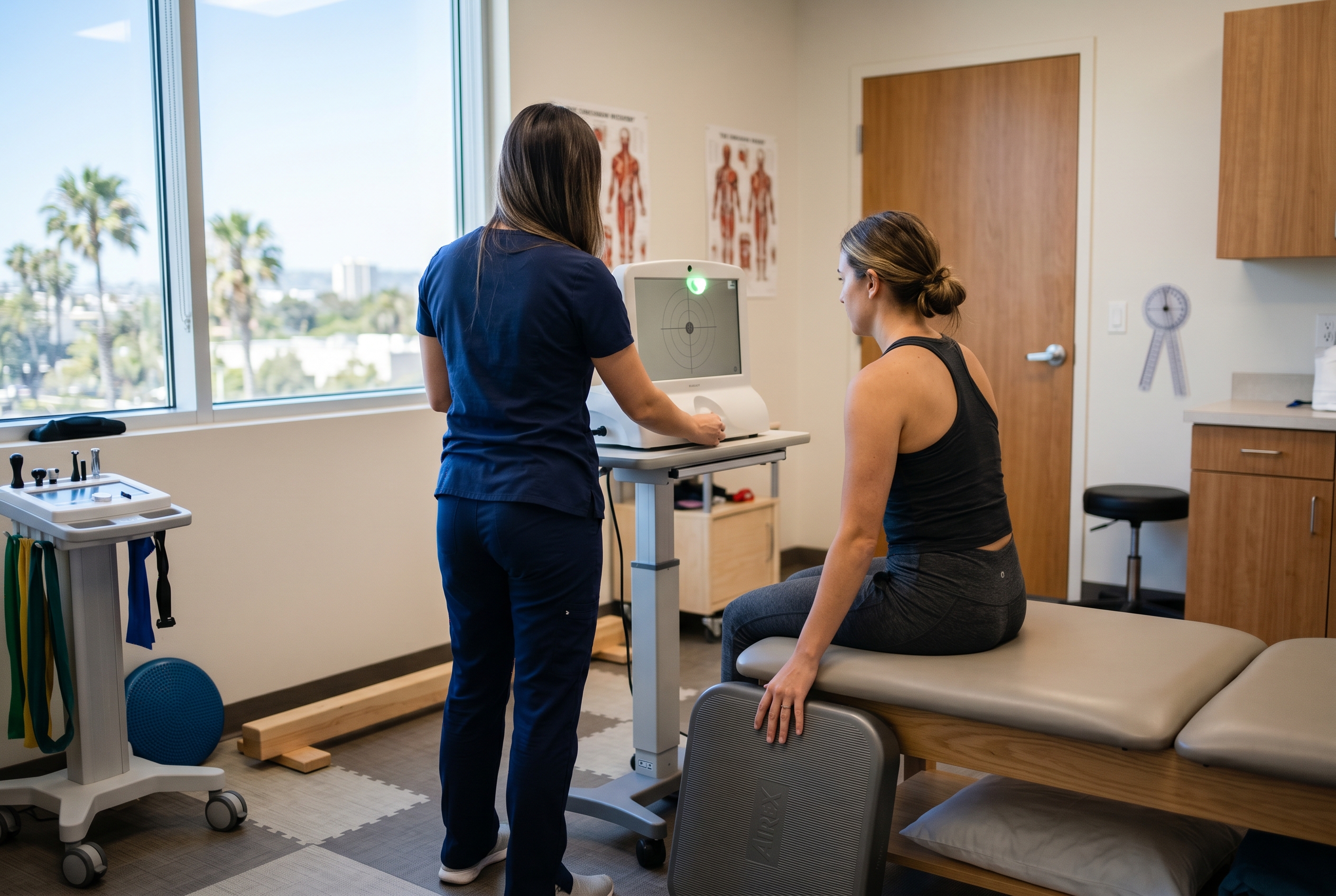 Clinical rehabilitation setting for persistent post concussion symptoms evaluation