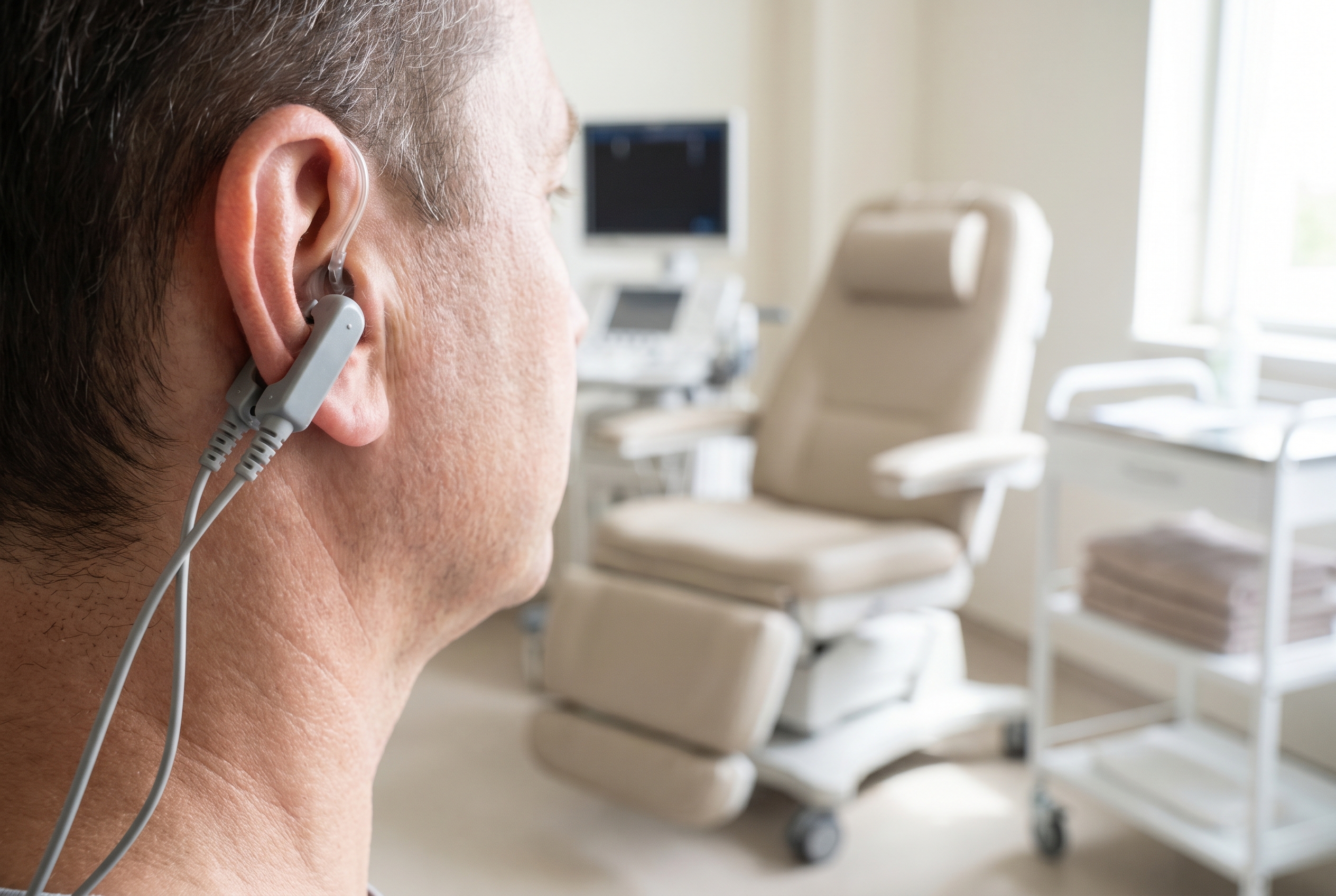Noninvasive auricular vagus nerve stimulation setup used in an autonomic rehabilitation setting for POTS symptoms