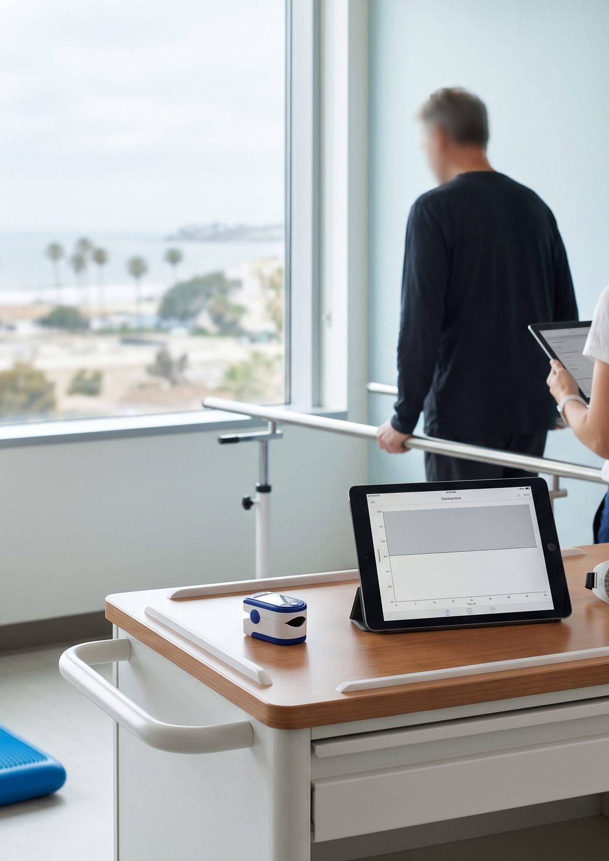 Clinical balance and vestibular assessment setup for chronic dizziness treatment in San Diego