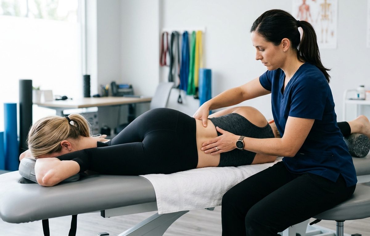 Clinical spine evaluation concept for bulging disc symptoms in San Diego