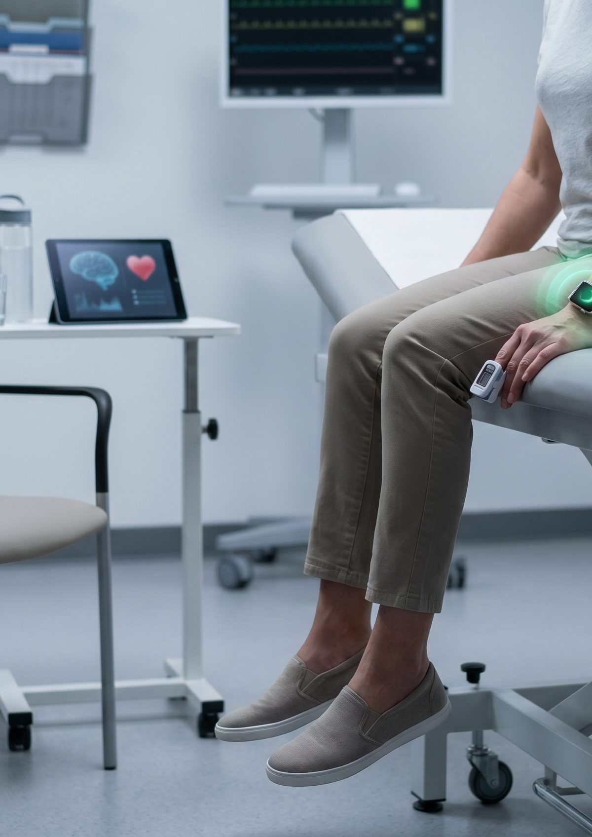 Clinical autonomic assessment setup for racing heart when standing symptoms