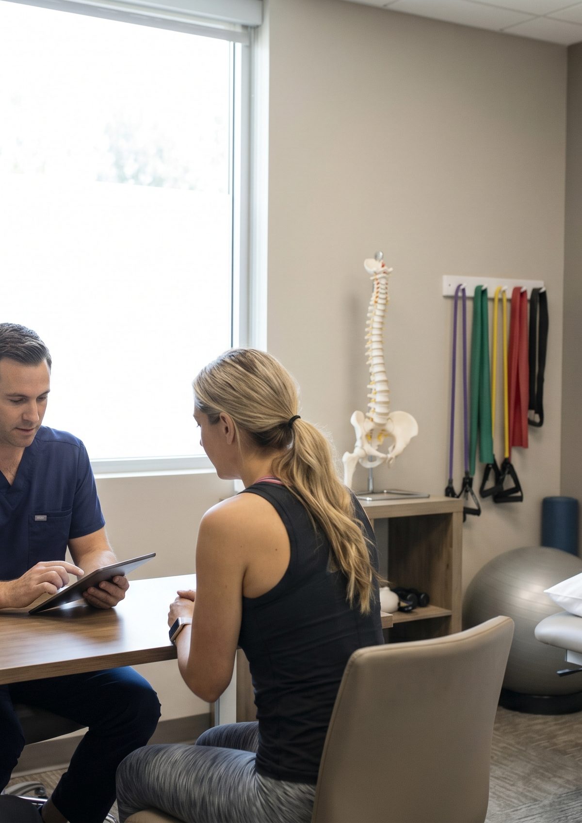 Lumbar spine consultation for spinal stenosis treatment without surgery in a San Diego clinic