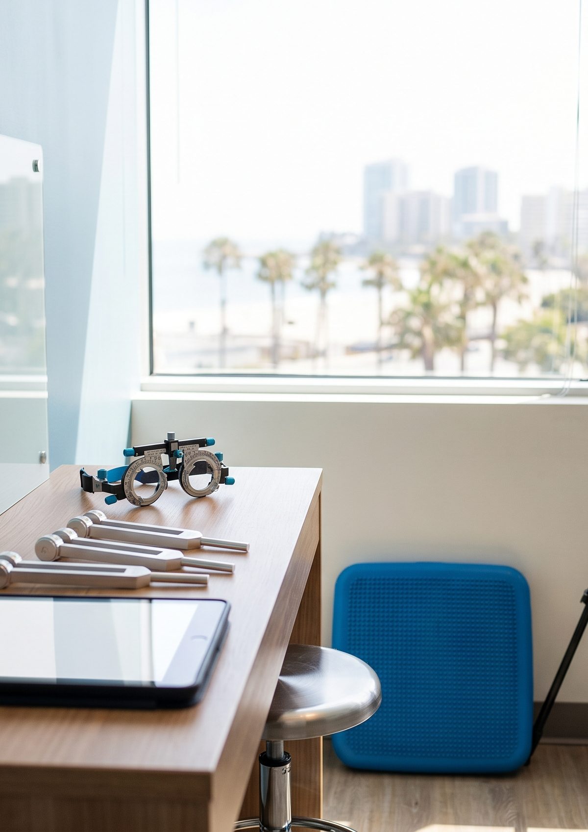 Clinical balance and vestibular assessment setup for vertigo after concussion in San Diego